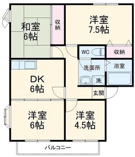 サンビレッジこいけA【1階】の間取り