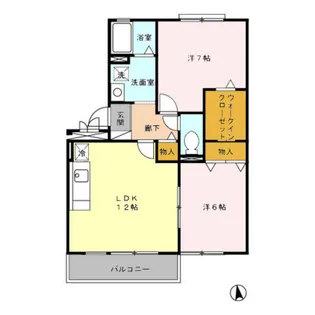 カーサ・コンフォール【2階】の間取り
