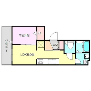 ウィン淡路駅前【2階】の間取り