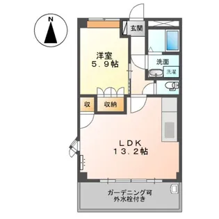 神奈川県小田原市蓮正寺【マンション】の間取り