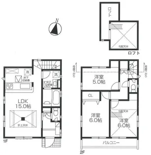 東京都日野市程久保2【一戸建】の間取り