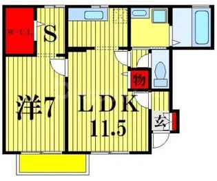 吉野ハイツIII【1階】の間取り
