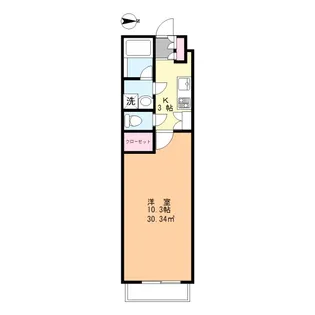 トライアングル綾瀬【2階】の間取り