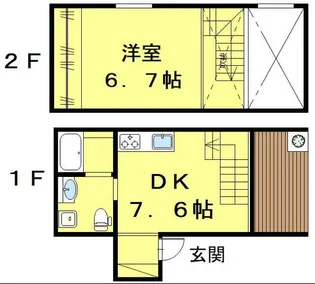 アートテラス中倉【2階】の間取り
