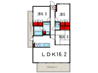 ザパークハウス神戸春日野道【5階】の間取り