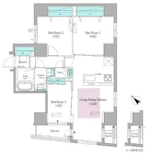 アーバネックス日本橋馬喰町II【10階】の間取り