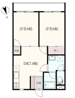 ハイツ五泉【1階】の間取り