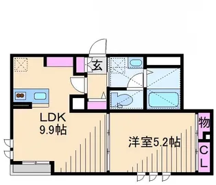 ラ・プルミエール【1階】の間取り