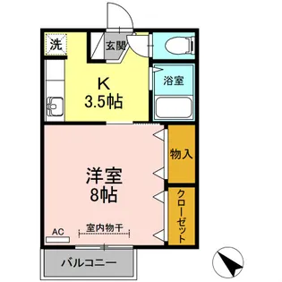 コーポアネシス【2階】の間取り