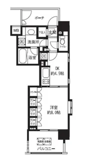 ライオンズシティ白金高輪【5階】の間取り