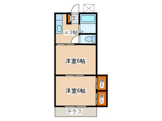 第二綾西ハイツ【1階】の間取り