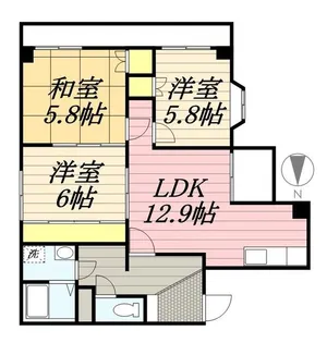 角村ビル【4階】の間取り