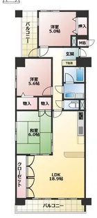 桑田町パークマンション【4階】の間取り