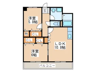 グリーンビルちくしの【4階】の間取り