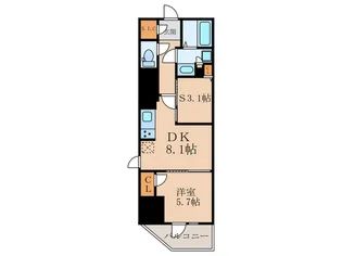 レジディア中目黒III【2階】の間取り