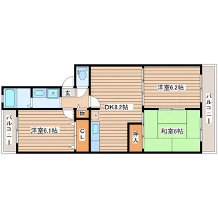 シャローネ星【2階】の間取り