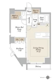 KDXレジデンス三鷹【6階】の間取り