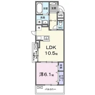 フルール近江【2階】の間取り