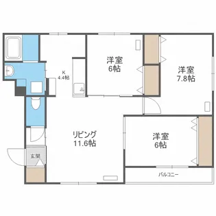 グランメール 西野1-1【3階】の間取り