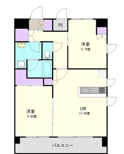 La Vert与野【8階】の間取り