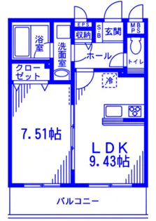 グランドール青葉【2階】の間取り