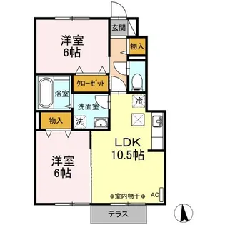 Horinouchi・パーク・フィールド E【1階】の間取り