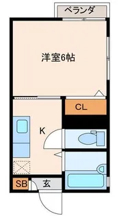 サニーウェル【1階】の間取り