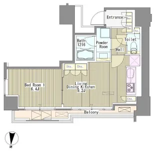 White Tower Hamamatsucho【8階】の間取り