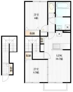 シャノワール柏木【2階】の間取り