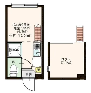 リバディコート千歳船橋【1階】の間取り