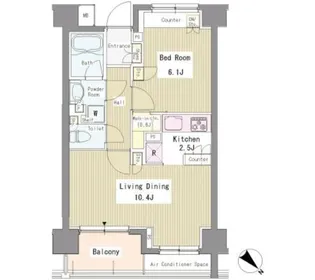 リベルテ月島【7階】の間取り