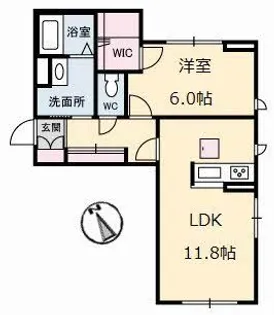シャーメゾン マウント・バーノン【1階】の間取り