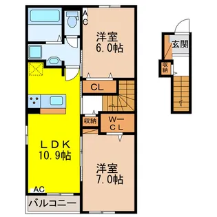 ポルズブロッコ ヴェントット B【1階】の間取り