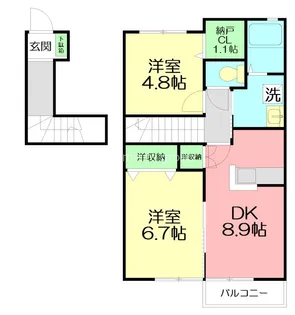 レイン・ツリー・ヴィレッジ【2階】の間取り
