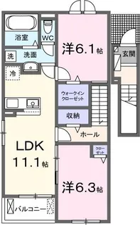 アクアルーチェ久保泉I【2階】の間取り