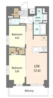 S-RESIDENCE東浦和agua【4階】の間取り
