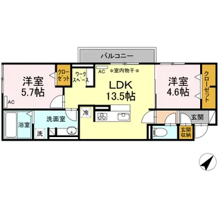 アローフィールド桜【3階】の間取り