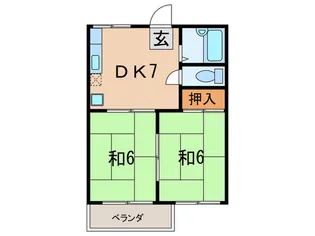 パールハイツ夙川【2階】の間取り