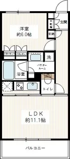 クリオ黄金町参番館【6階】の間取り