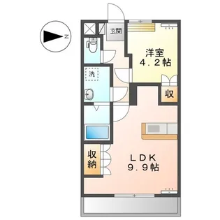 ラメール【1階】の間取り