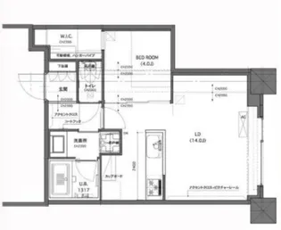 Brillia ist Tower 勝どき【13階】の間取り