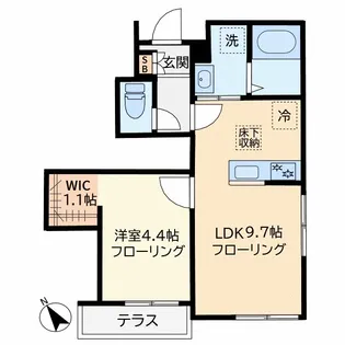 Alivioカワフク【1階】の間取り