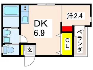 レイディエンス久里浜シ-サイド【3階】の間取り