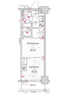 ガーラ・パークサイド亀戸【5階】の間取り