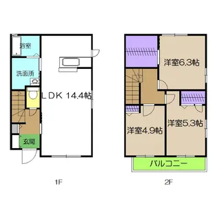 シャーメゾン向日葵A棟の間取り