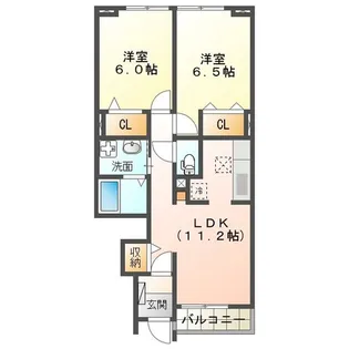 ヴェル スクエア A【1階】の間取り