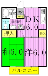 フレマリール豊四季C【2階】の間取り