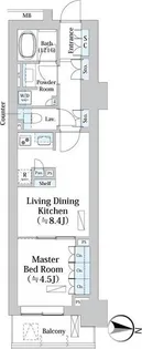 パークホームズ文京小石川ヒルテラス【2階】の間取り