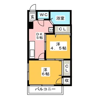 サンラクマンション【1階】の間取り