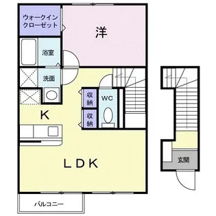 カーサ・エリアールC【2階】の間取り